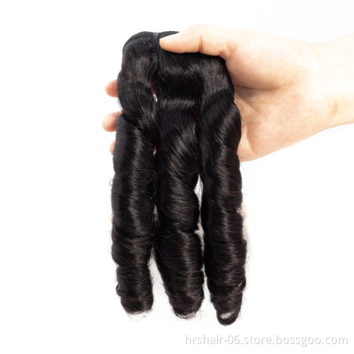 Cambodian hair remy human hair fumi weft Double Drawn Wefts Weave Bundles 3pcs/bags